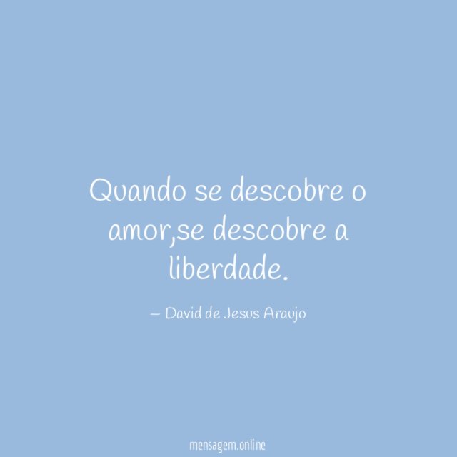 Quando se descobre o amor
