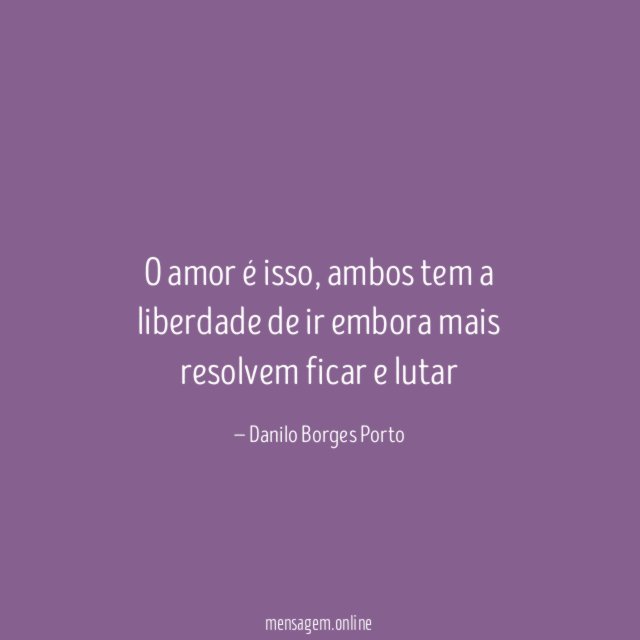O amor é isso