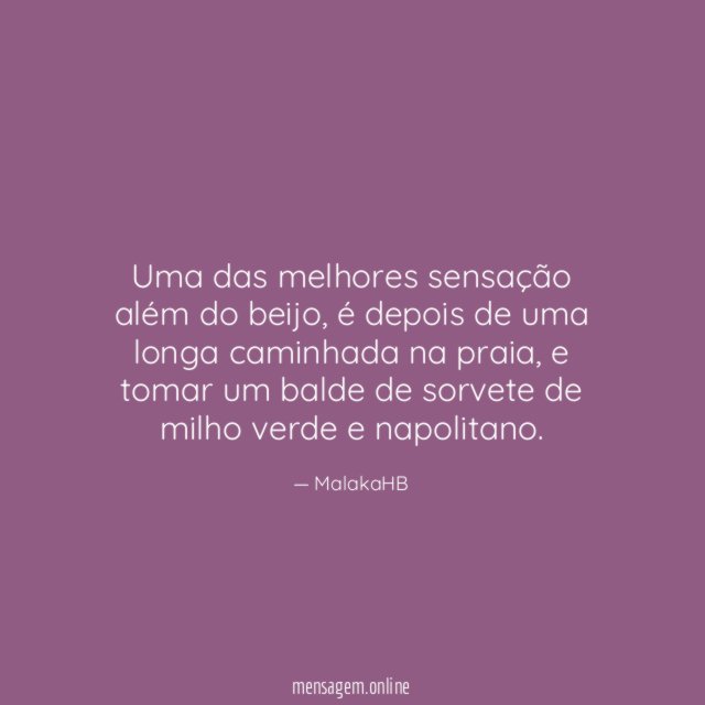 Uma das melhores sensação além do beijo
