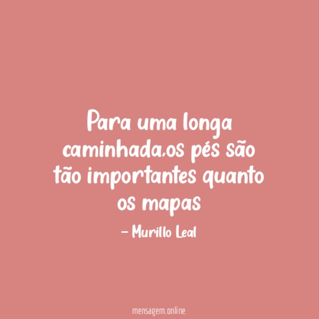 Para uma longa caminhada