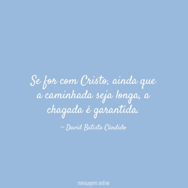 Se for com Cristo