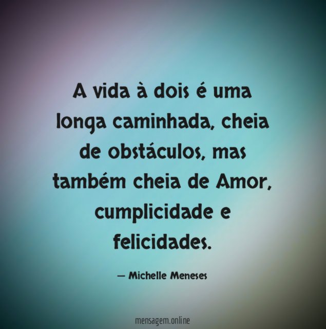 A vida à dois é uma longa caminhada