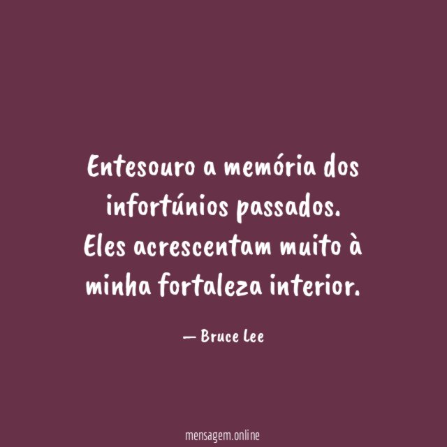 Entesouro a memória dos infortúnios passados