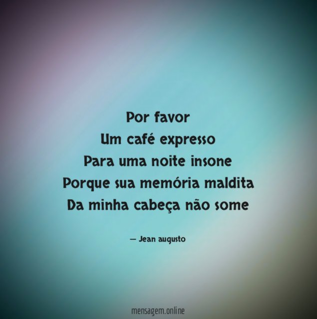 Por favor Um café expresso Para uma noite insone Porque sua