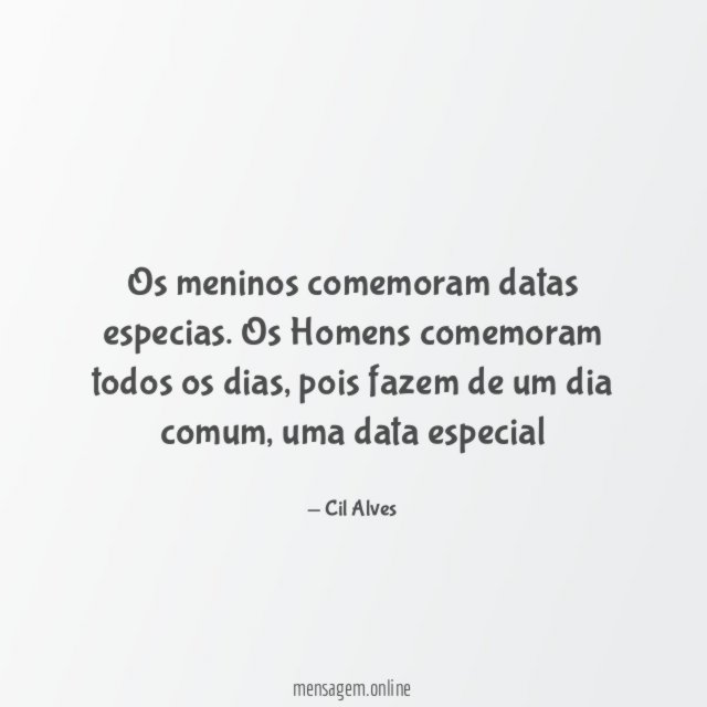 Os meninos comemoram datas especias