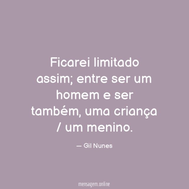 Ficarei limitado assim