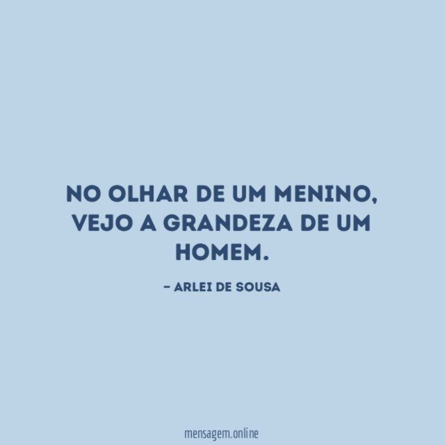 No olhar de um menino
