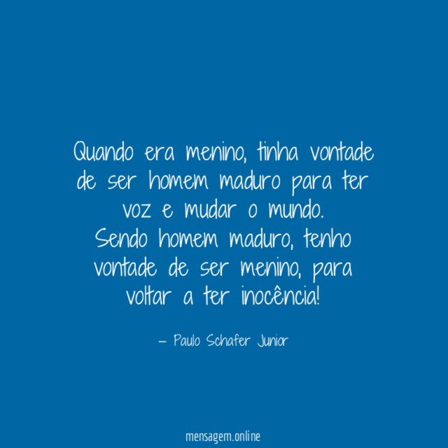 Quando era menino