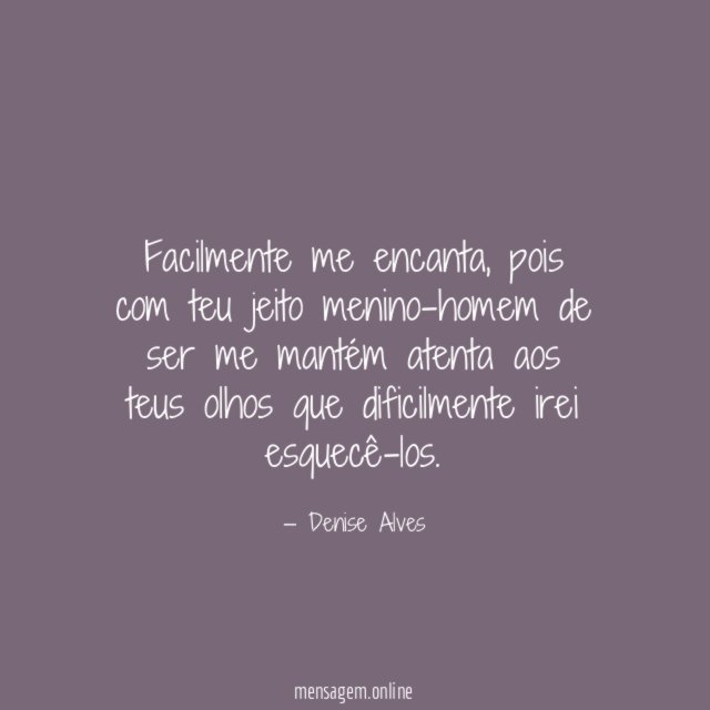 Facilmente me encanta