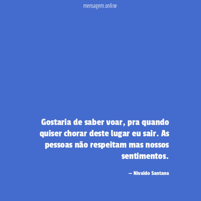 Gostaria de saber voar