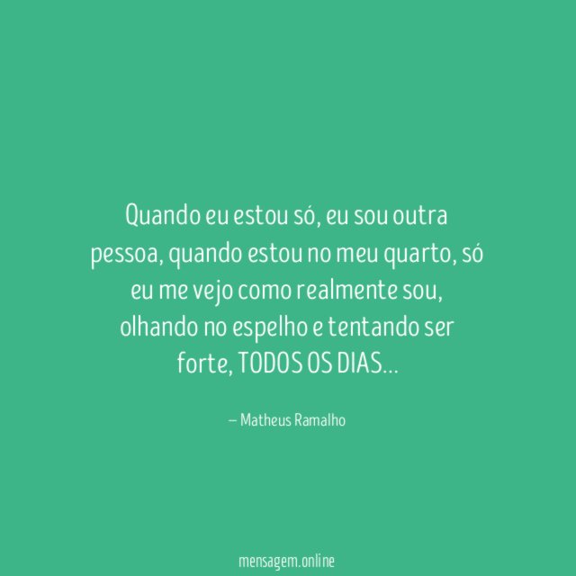 Quando eu estou só