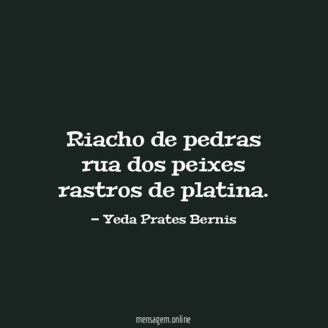 Riacho de pedras rua dos peixes rastros de platina