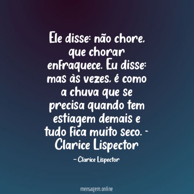 Ele disse