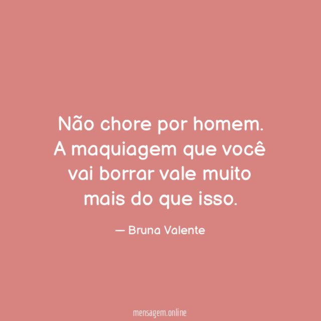 Não chore por homem