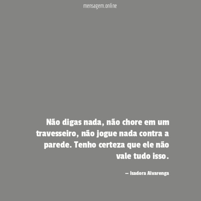 Não digas nada