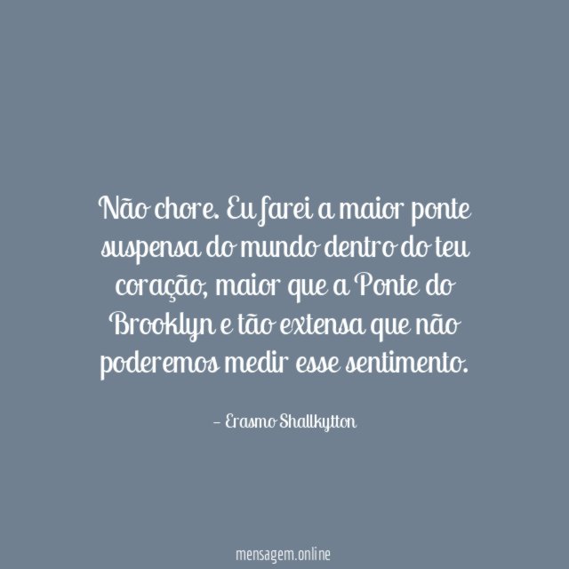 Não chore