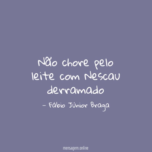 Não chore pelo leite com Nescau derramado