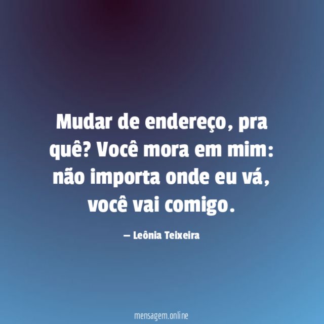 Mudar de endereço