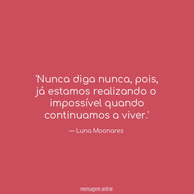 Nunca diga nunca