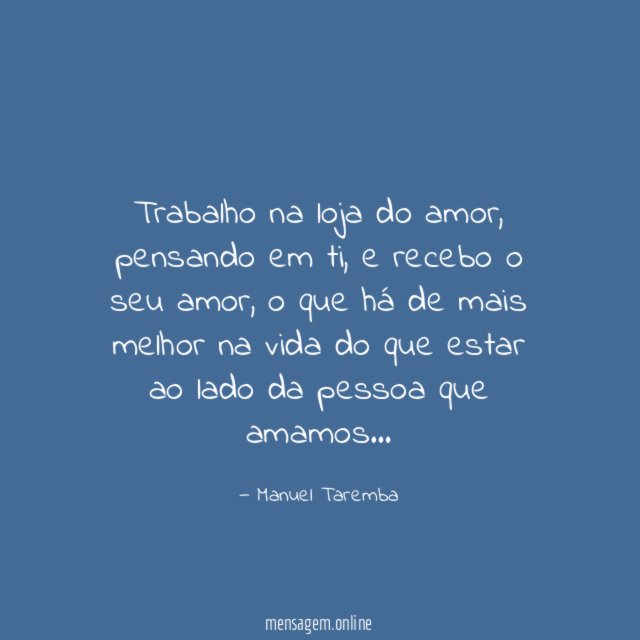 Trabalho na loja do amor