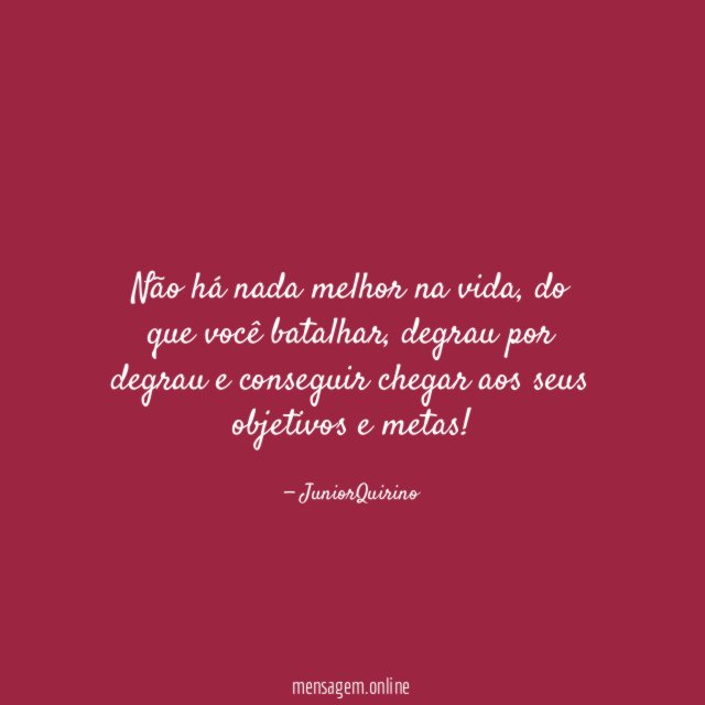 Não há nada melhor na vida
