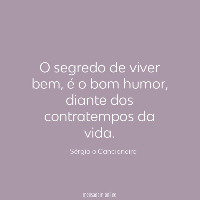 O segredo de viver bem