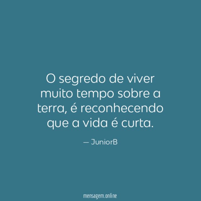 O segredo de viver muito tempo sobre a terra