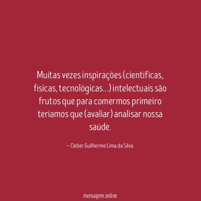Muitas vezes inspirações (científicas