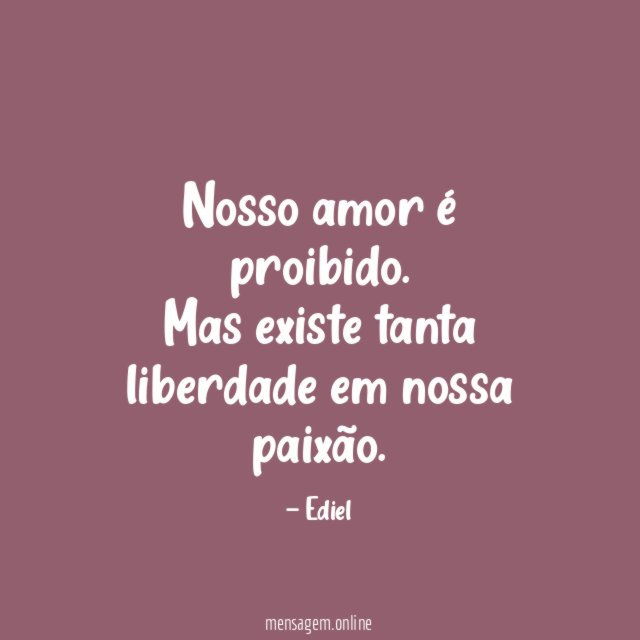 Nosso amor é proibido
