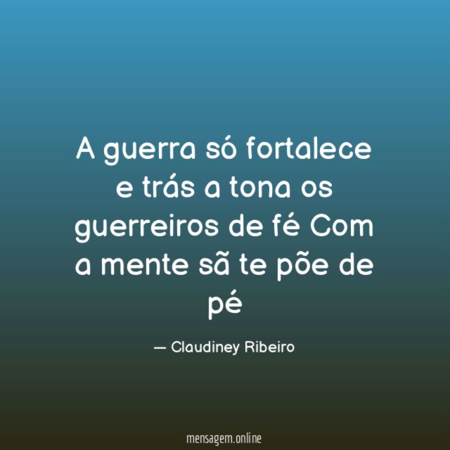 A guerra só fortalece e trás a tona