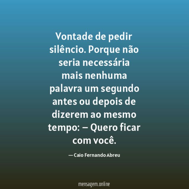 Vontade de pedir silêncio