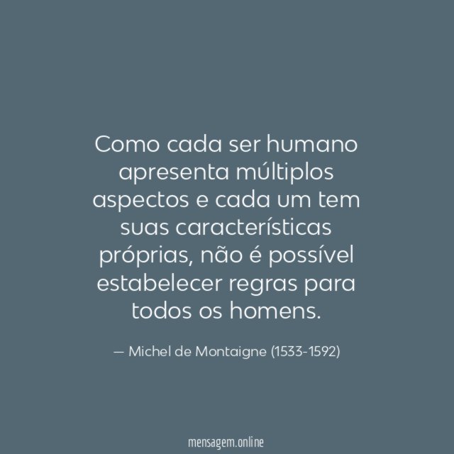 Como cada ser humano apresenta múltiplos aspectos