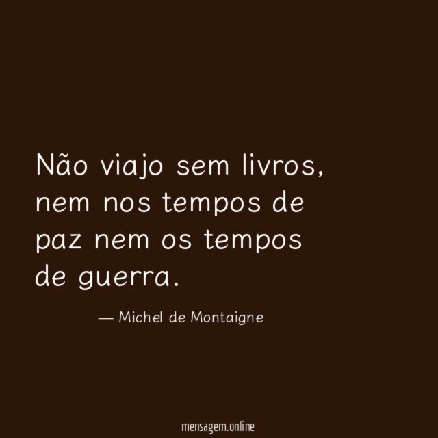 Não viajo sem livros