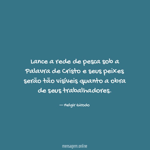 Lance a rede de pesca sob a Palavra