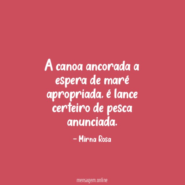 A canoa ancorada a espera de maré apropriada