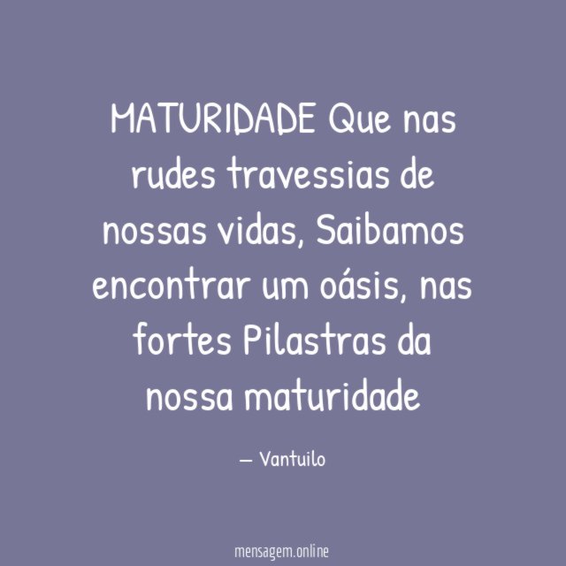 MATURIDADE