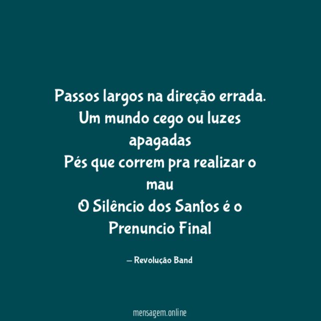 Passos largos na direção errada