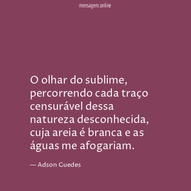 O olhar do sublime