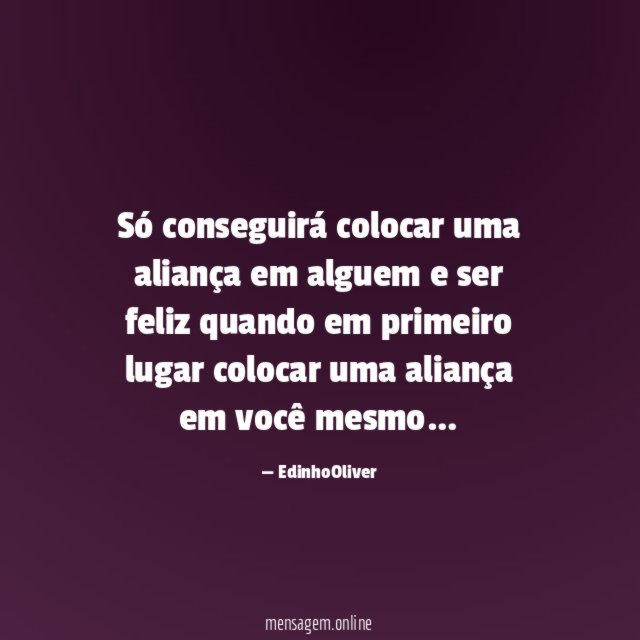 Só conseguirá colocar uma aliança em alguem