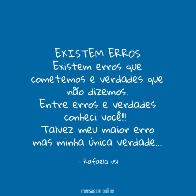 EXISTEM ERROS