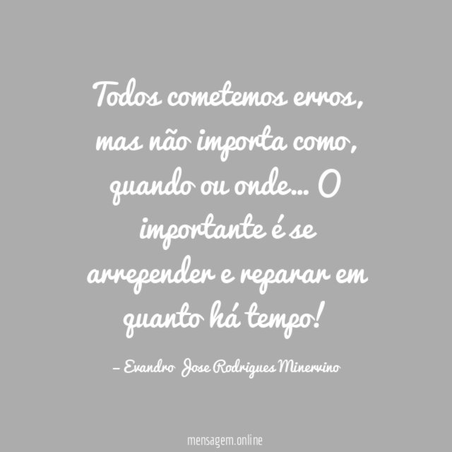 Todos cometemos erros