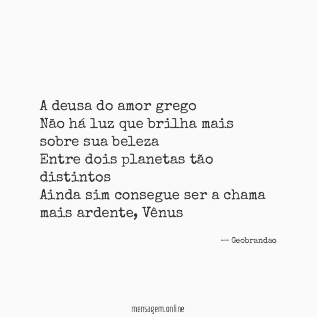 A deusa do amor grego Não há luz que