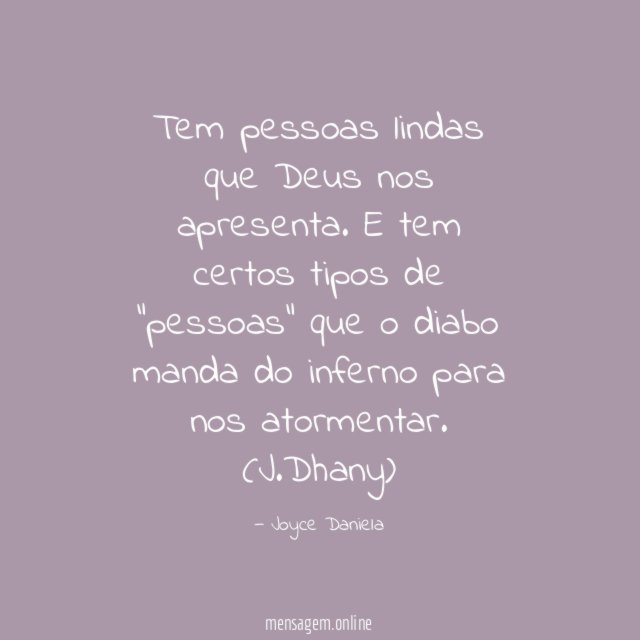 Tem pessoas lindas que Deus nos apresenta