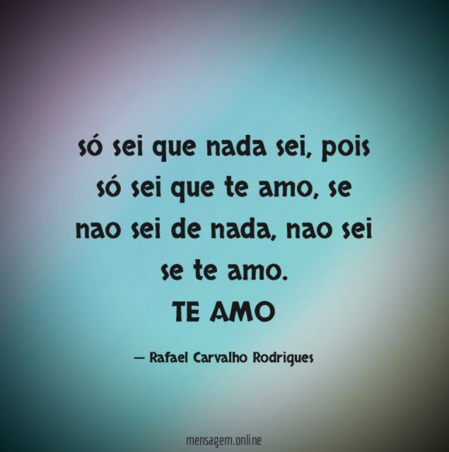 só sei que nada sei