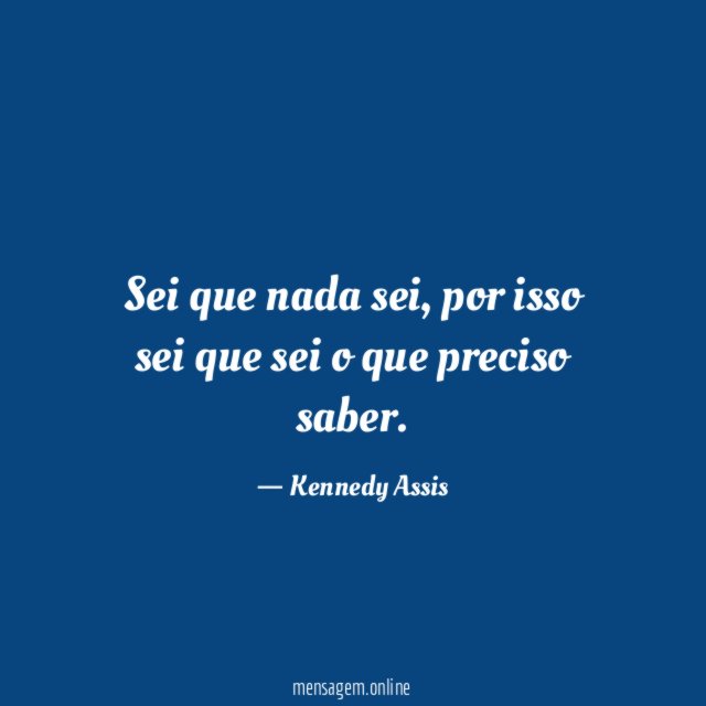 Sei que nada sei