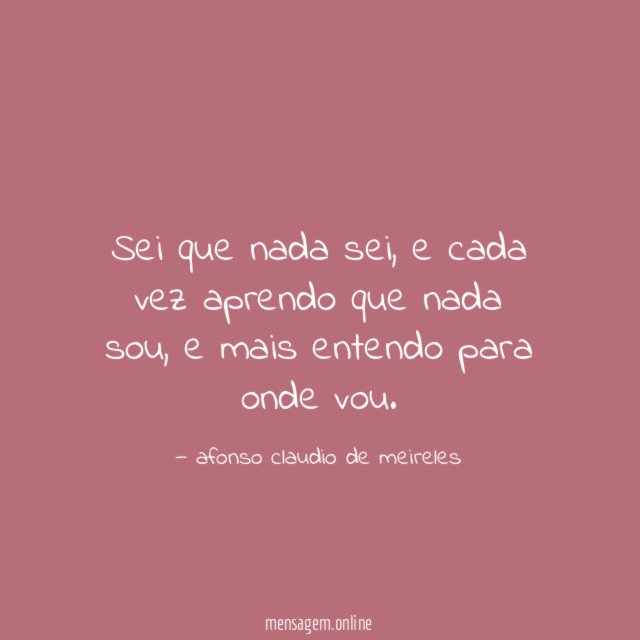 Sei que nada sei