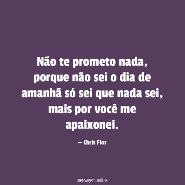 Não te prometo nada