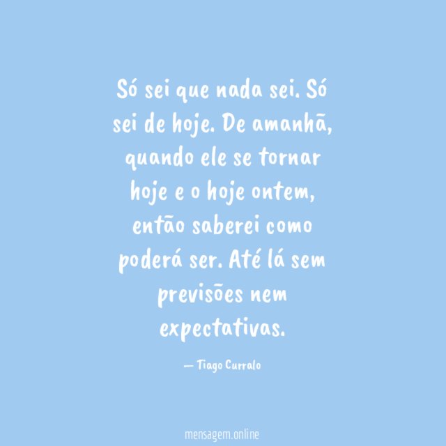 Só sei que nada sei