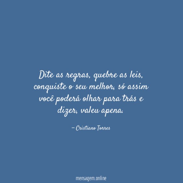 Dite as regras