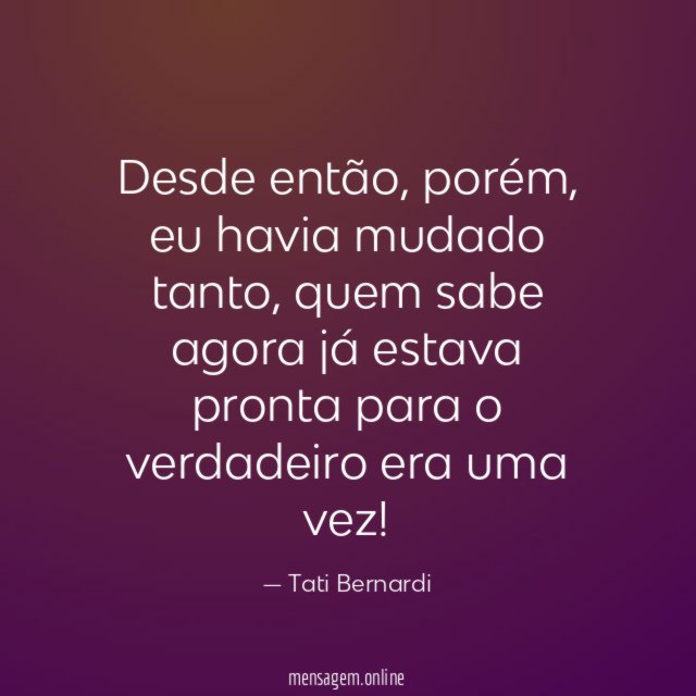 Desde então